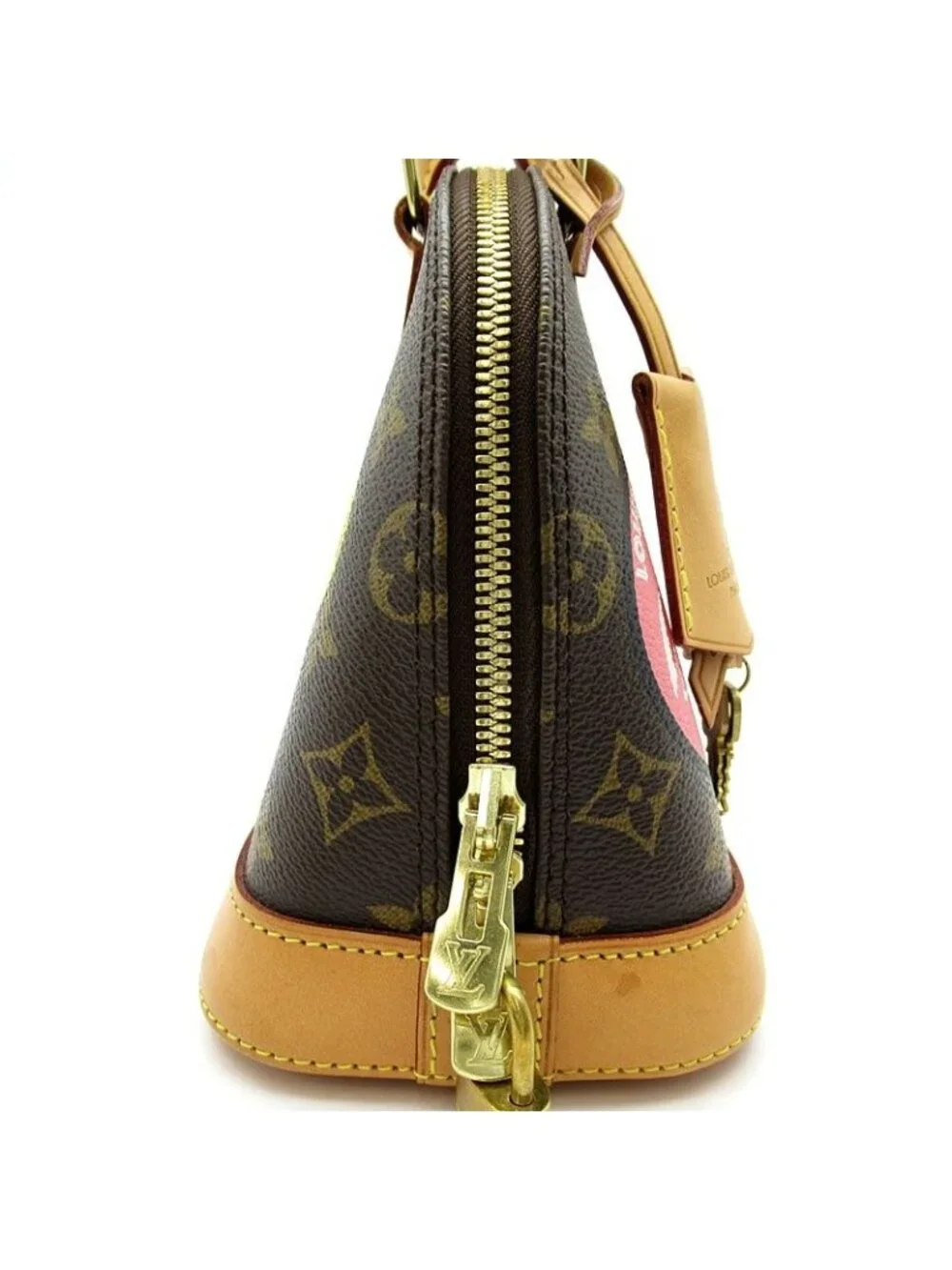 Louis Vuitton Alma BB World Tour Monogram Handbag Brown